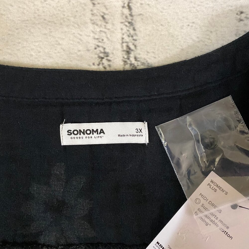 Sonoma Gauze Button Front Dress 3X - Picture 10 of 12